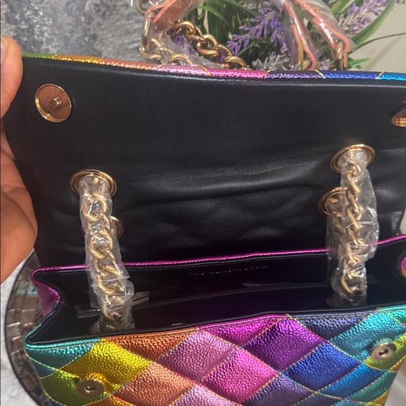 Kurt Geiger Rainbow Quilted Shoulder Bag - Picture 17 of 17